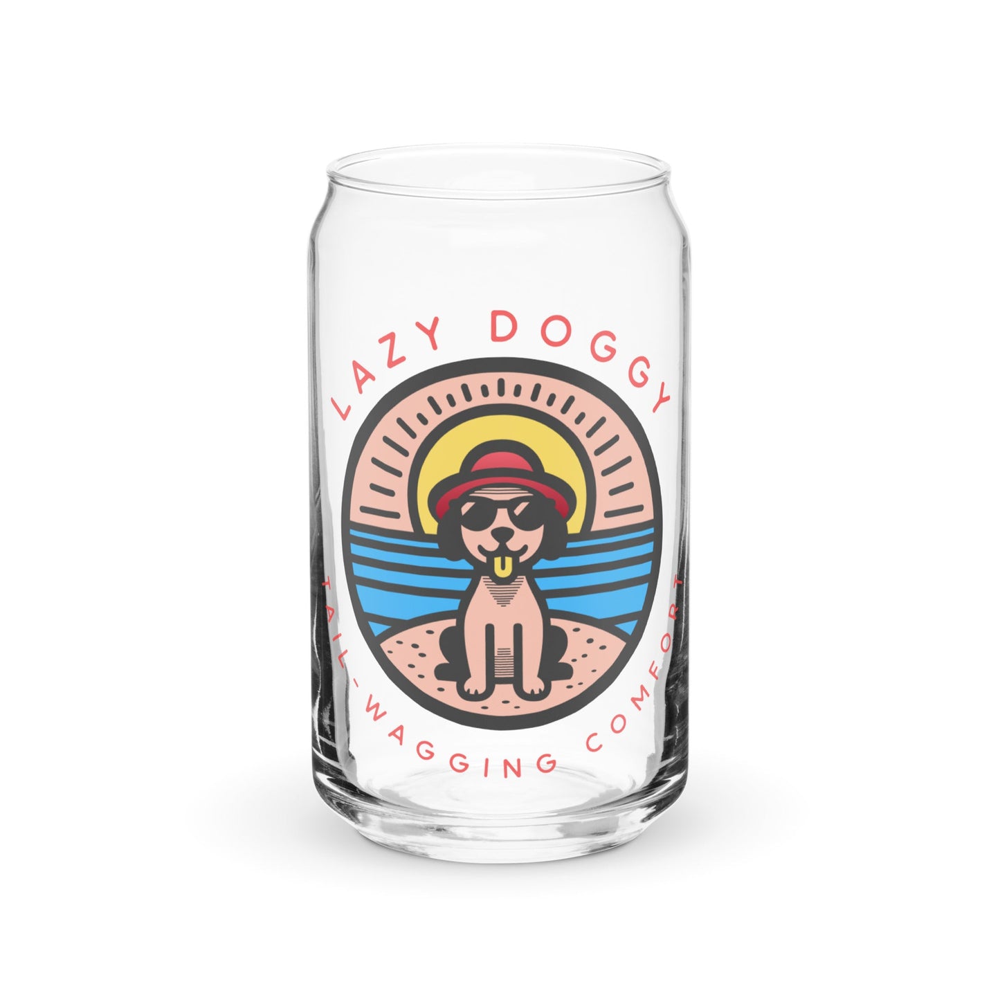 Lazy Doggy Can - Shaped Glass - Lazy Doggy